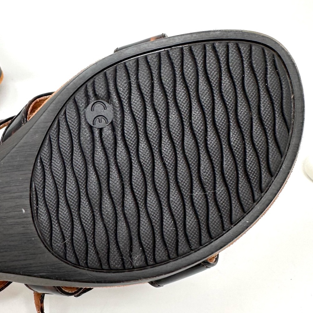 Vionic Tortoise Radia Orthodic Adjustable Triple Strap Wedge Sandals - Picture 10 of 12